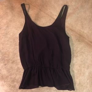 Aqua Purple Peplum Tank
